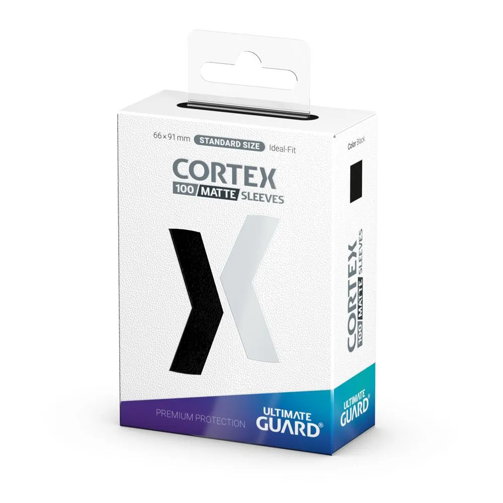 Ultimate Guard Cortex Sleeves Matte Standard Size 66 x 91 mm (100 Sleeves) - Black
